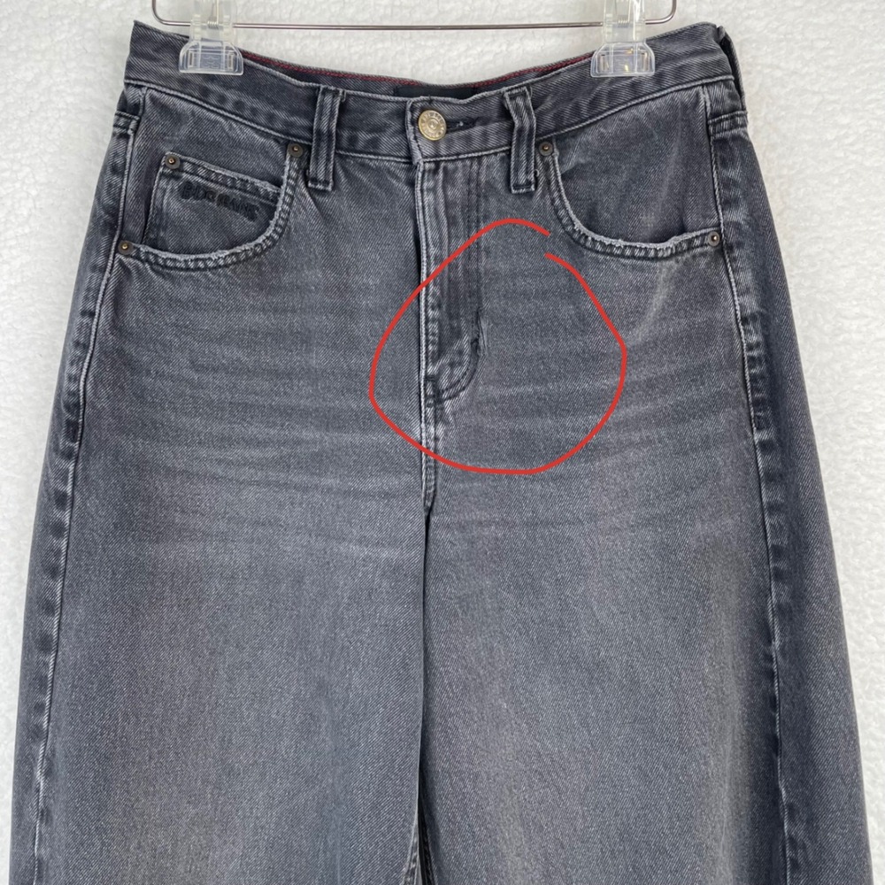 BDG Urban Outfitters Baggy Barrel Wide Leg Jeans Washed Black 28W High‎ Rise - Picture 2 of 14